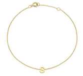 9ct YG MINI INITIAL 'S' B/L 15.5-19cm